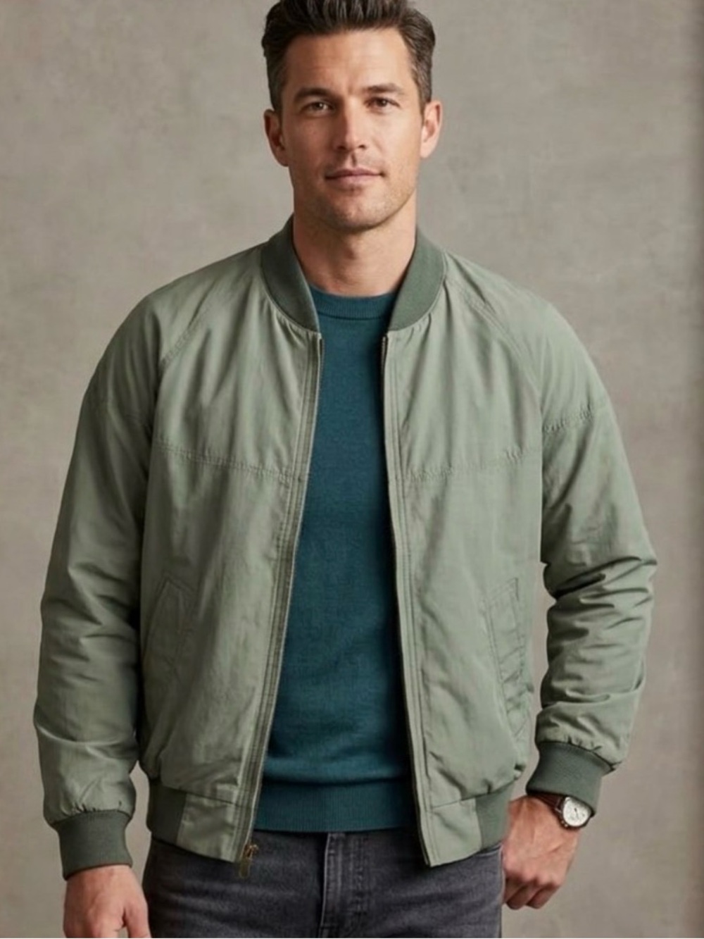 Marks & Spencer Olive Light Bomber Jacket
